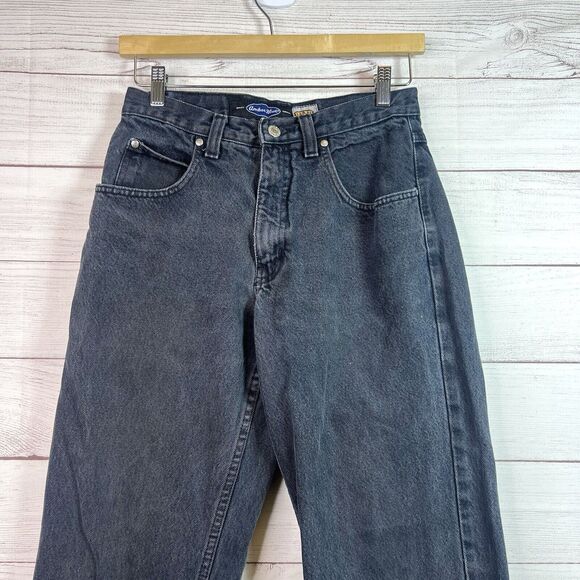 Vintage Anchor Blue Mens Black Gray Loose Jeans Size 30x30 Y2K 90s - Picture 3 of 11